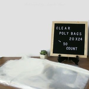 50 20 x 24 Poly Bags - Clear